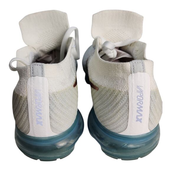 Nike Vapormax Flyknit Explorer Women's Sz 7 White Blue Running Shoes Athleisure - Picture 11 of 12